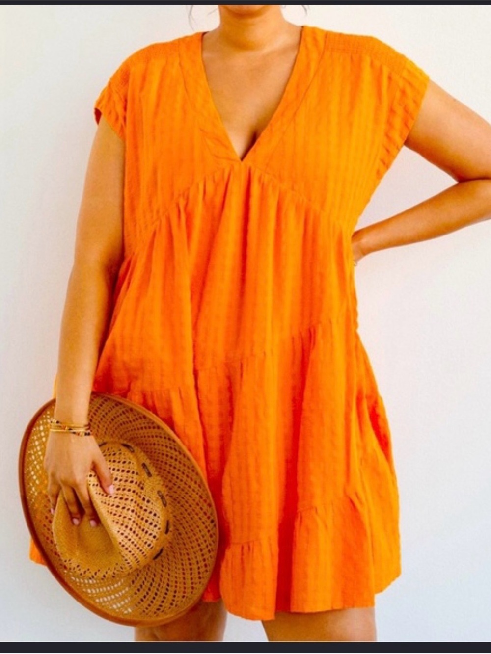 Anthropologie Maeve Orange Dress